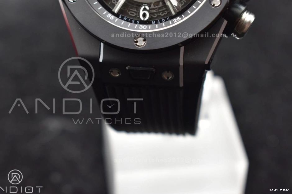 Strap Titanium 1:1 Black Best Unico Skeleton Edition Dial Sporty Bang Big Black On ZF 898 Rubber Hublot A 1224